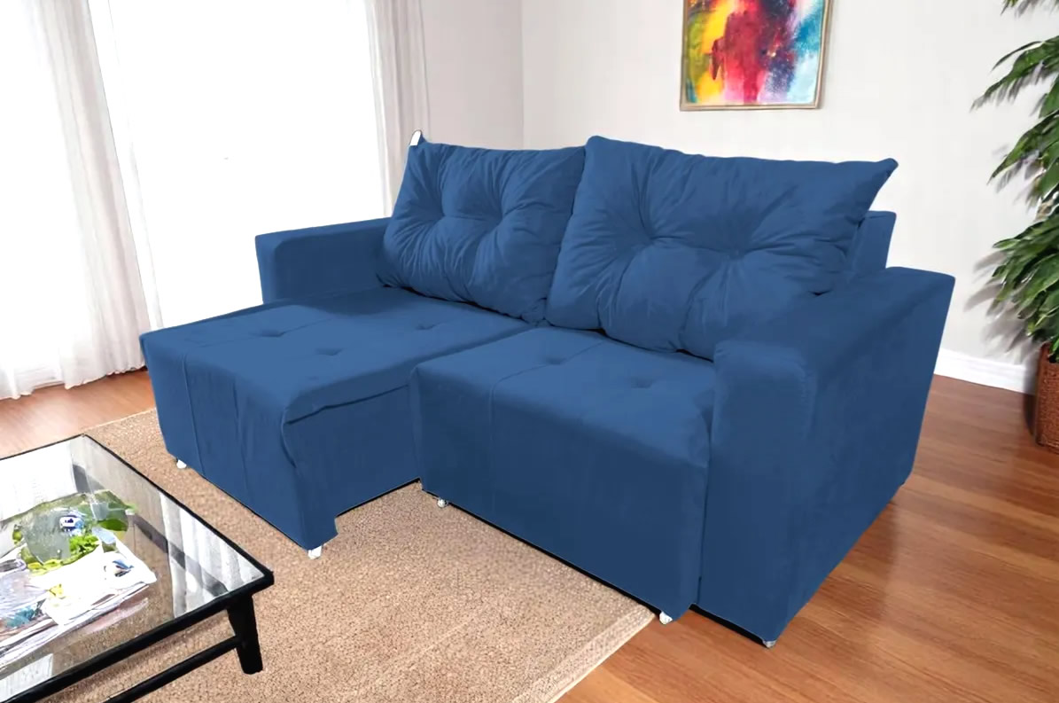 2-Sofá 2 Lugares retratil Texas Suede Azul – Dell Móveis-aberto 2-Sofá 2 Lugares retratil Texas Suede Azul – Dell Móveis-aberto