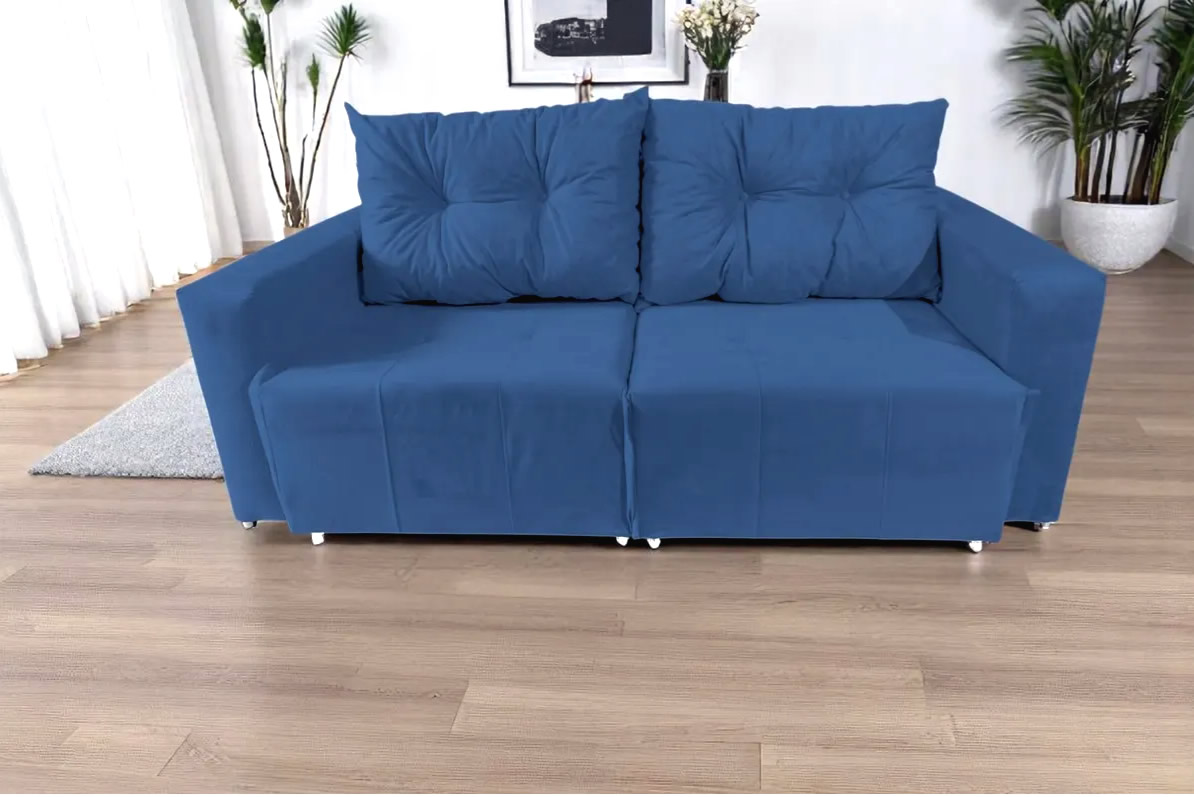 4-Sofá 2 Lugares retratil Texas Suede Azul – Dell Móveis 4-Sofá 2 Lugares retratil Texas Suede Azul – Dell Móveis