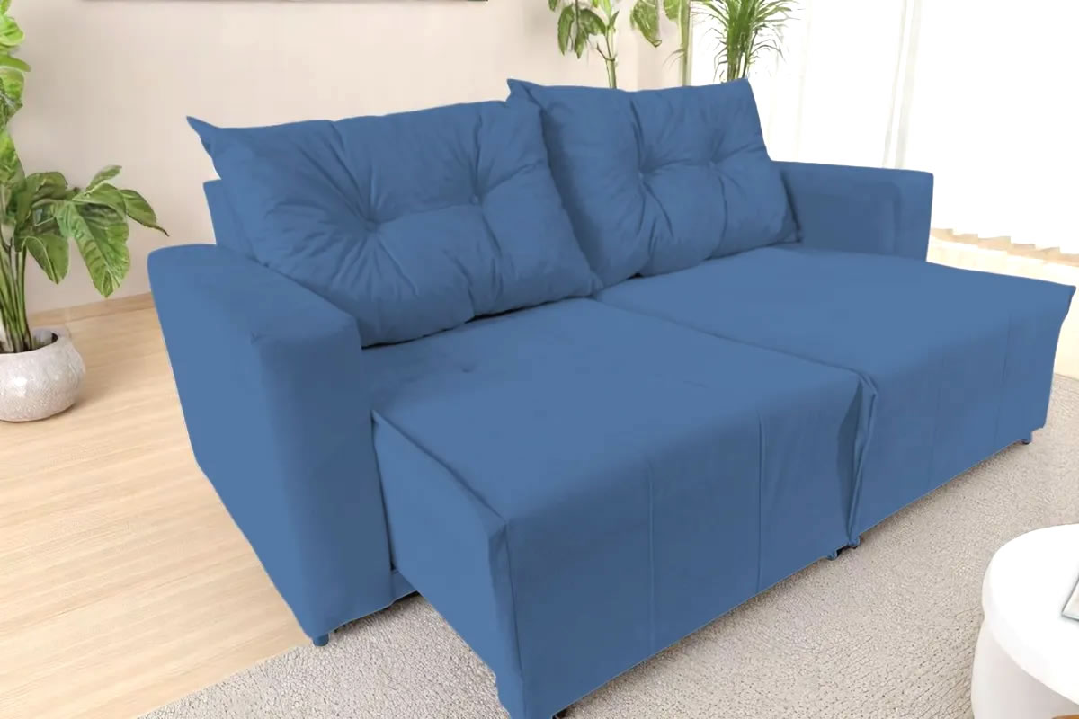 5-Sofá 2 Lugares retratil Texas Suede Azul – Dell Móveis 5-Sofá 2 Lugares retratil Texas Suede Azul – Dell Móveis