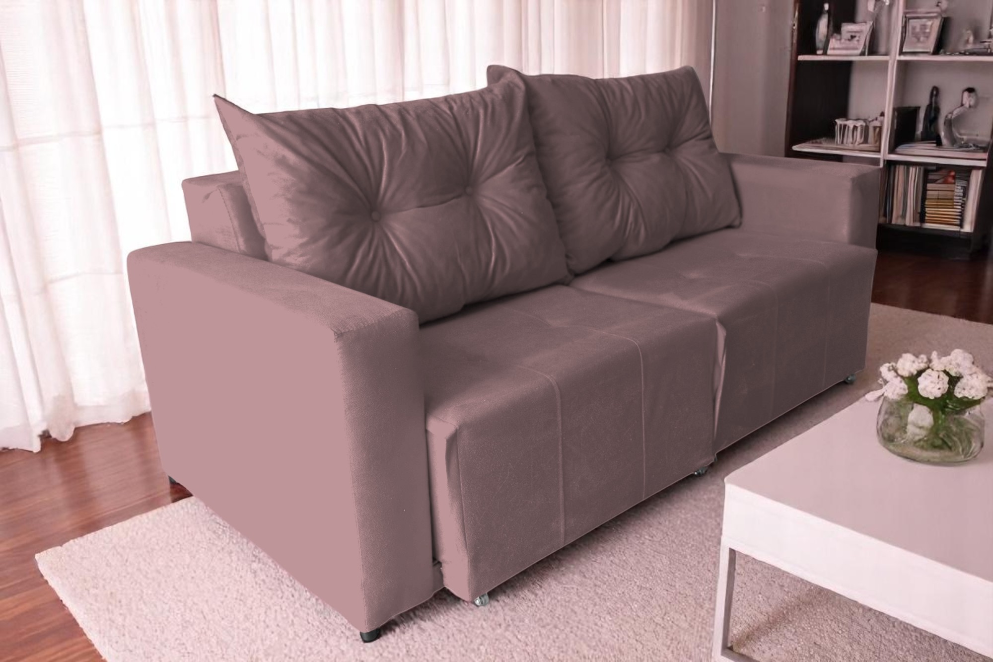 SOFÁ RETRATIL TEXAS ROSE 2 LUGARES 1 SOFÁ RETRATIL TEXAS ROSE 2 LUGARES 1