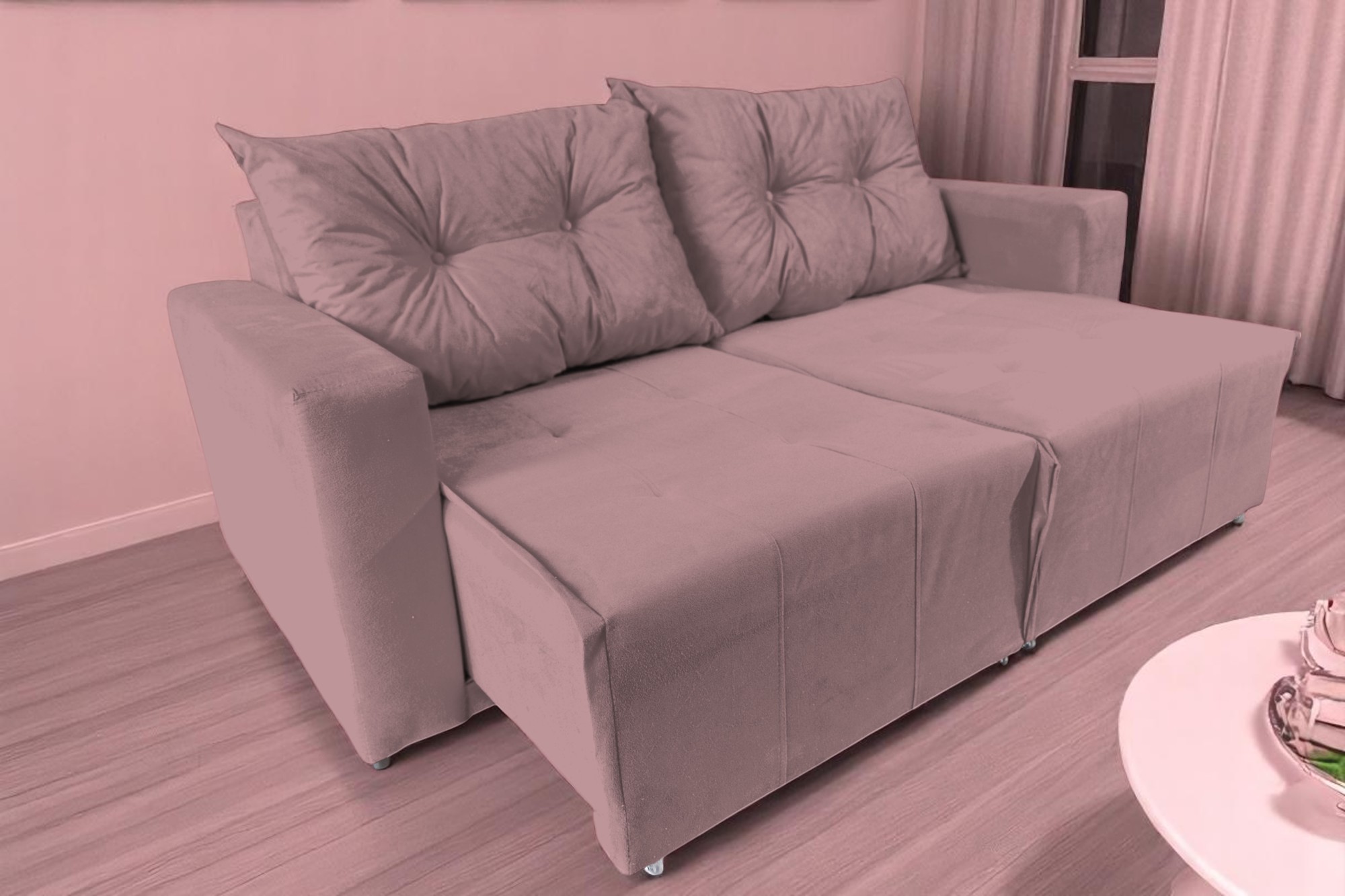 SOFÁ RETRATIL TEXAS ROSE 2 LUGARES 6 SOFÁ RETRATIL TEXAS ROSE 2 LUGARES 6