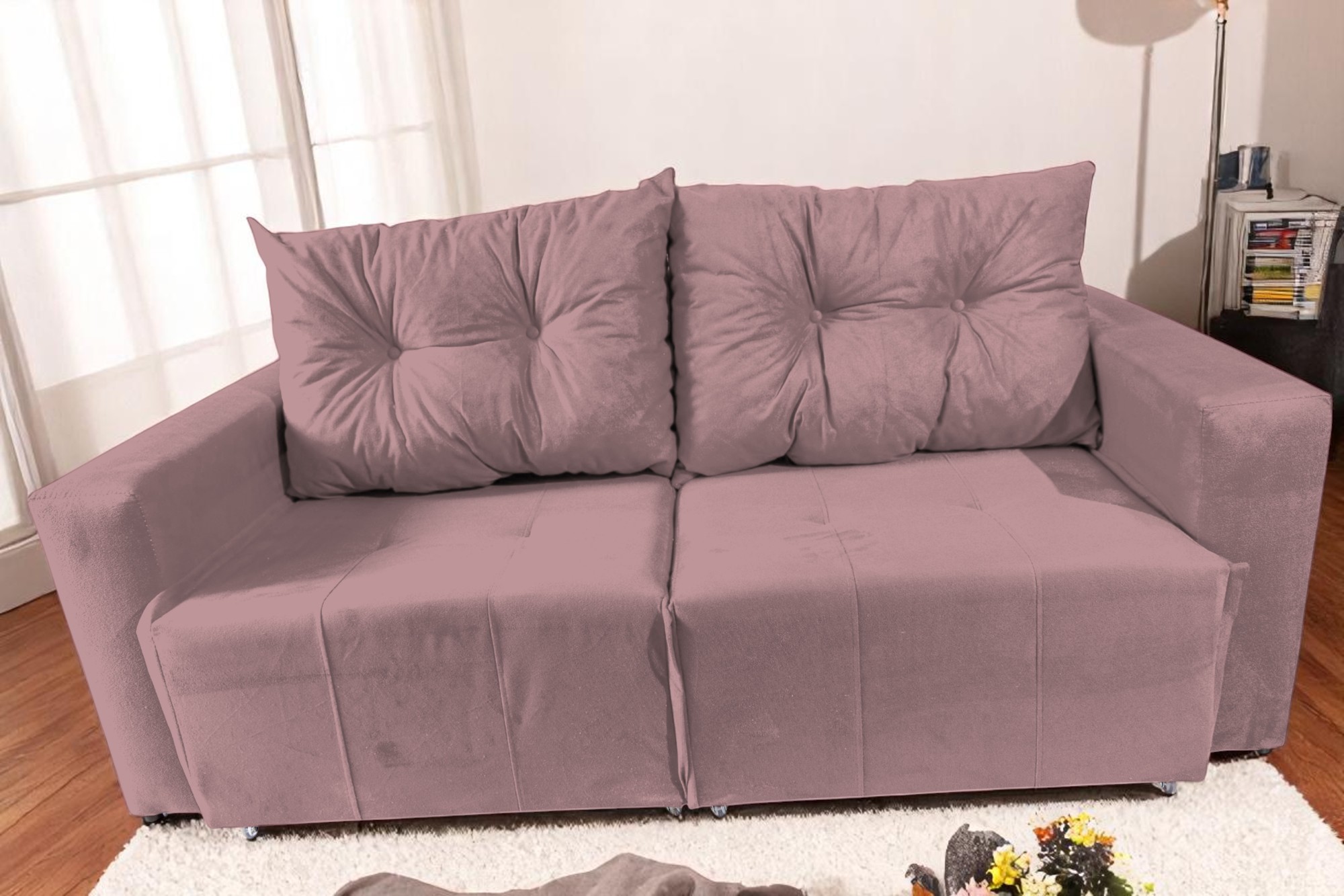 SOFÁ RETRATIL TEXAS ROSE 2 LUGARES SOFÁ RETRATIL TEXAS ROSE 2 LUGARES