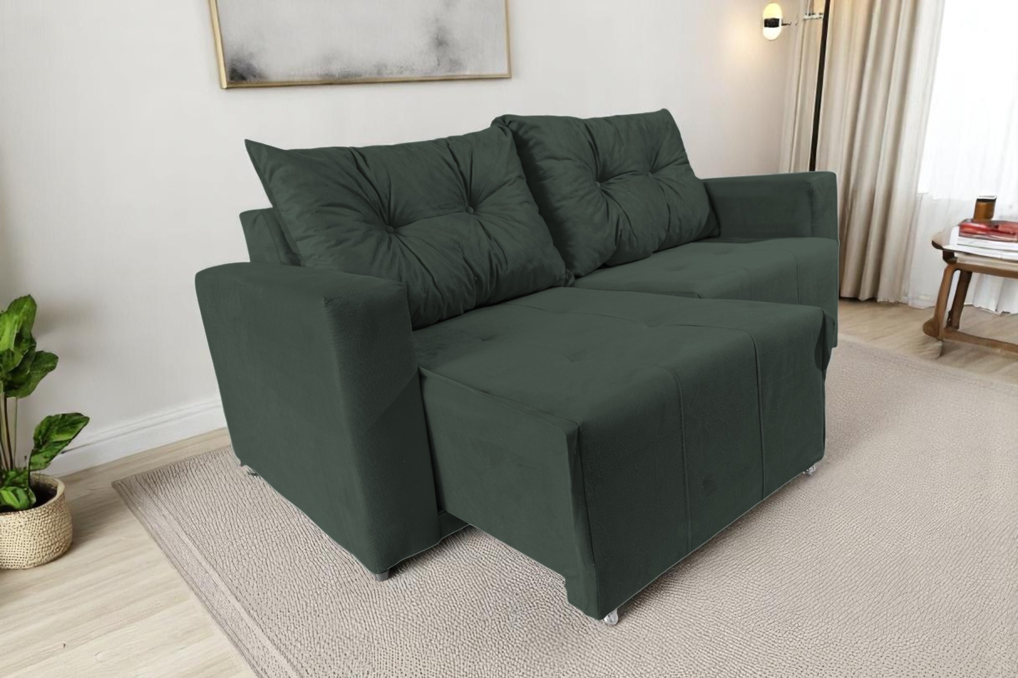 SOFÁ RETRATIL TEXAS VERDE 2 LUGARES 4 SOFÁ RETRATIL TEXAS VERDE 2 LUGARES 4