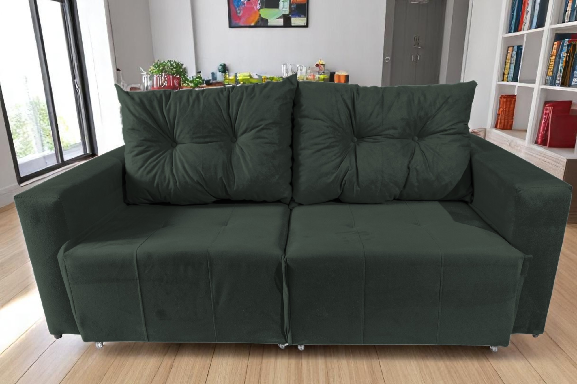 SOFÁ RETRATIL TEXAS VERDE 2 LUGARES 5 SOFÁ RETRATIL TEXAS VERDE 2 LUGARES 5